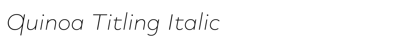 Quinoa Titling Italic image